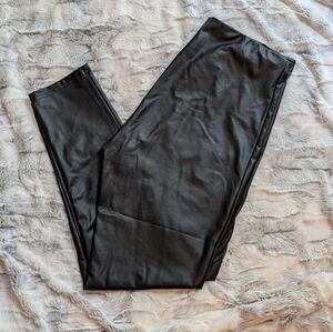SHEIN Black Faux Leather Leggings